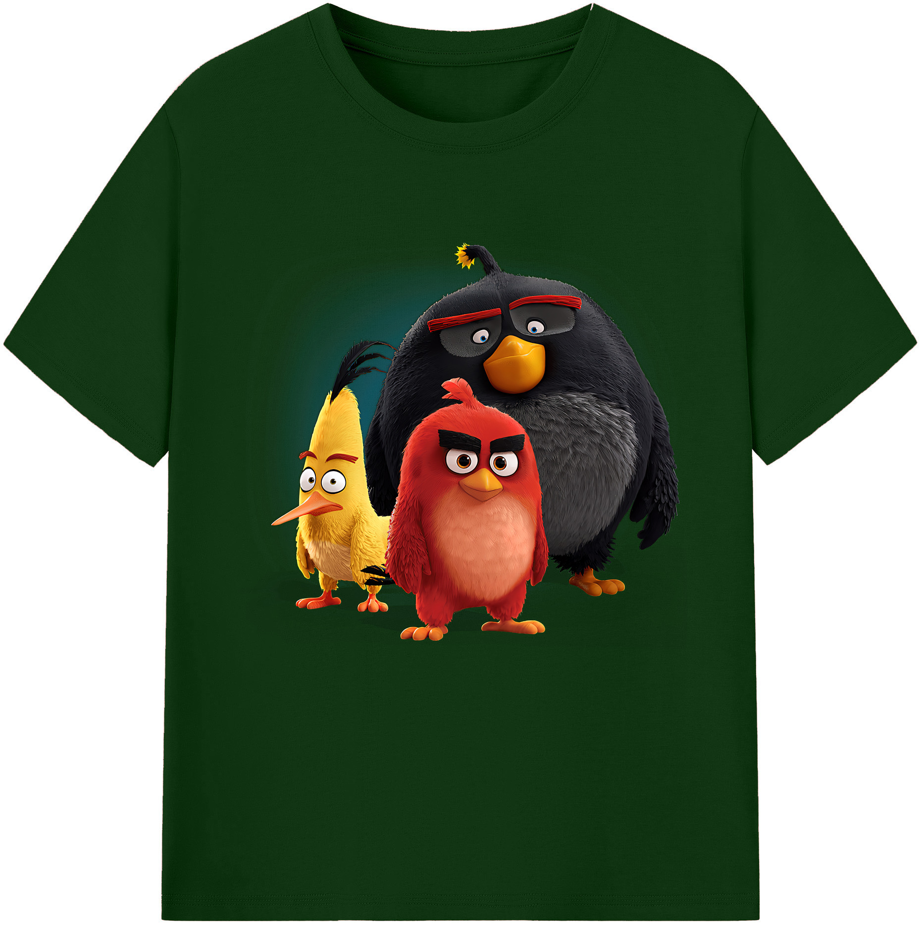（画像用） Angry Birds アングリーバード 綿100％半袖Tシャツ（フロントプリント）